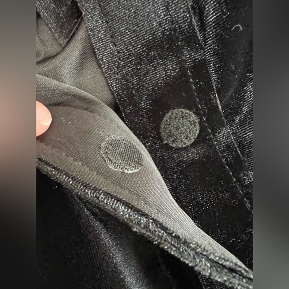 Norma Kamali black velvet oversized NK Velcro button shirt size XS Revolve - Picture 6 of 13